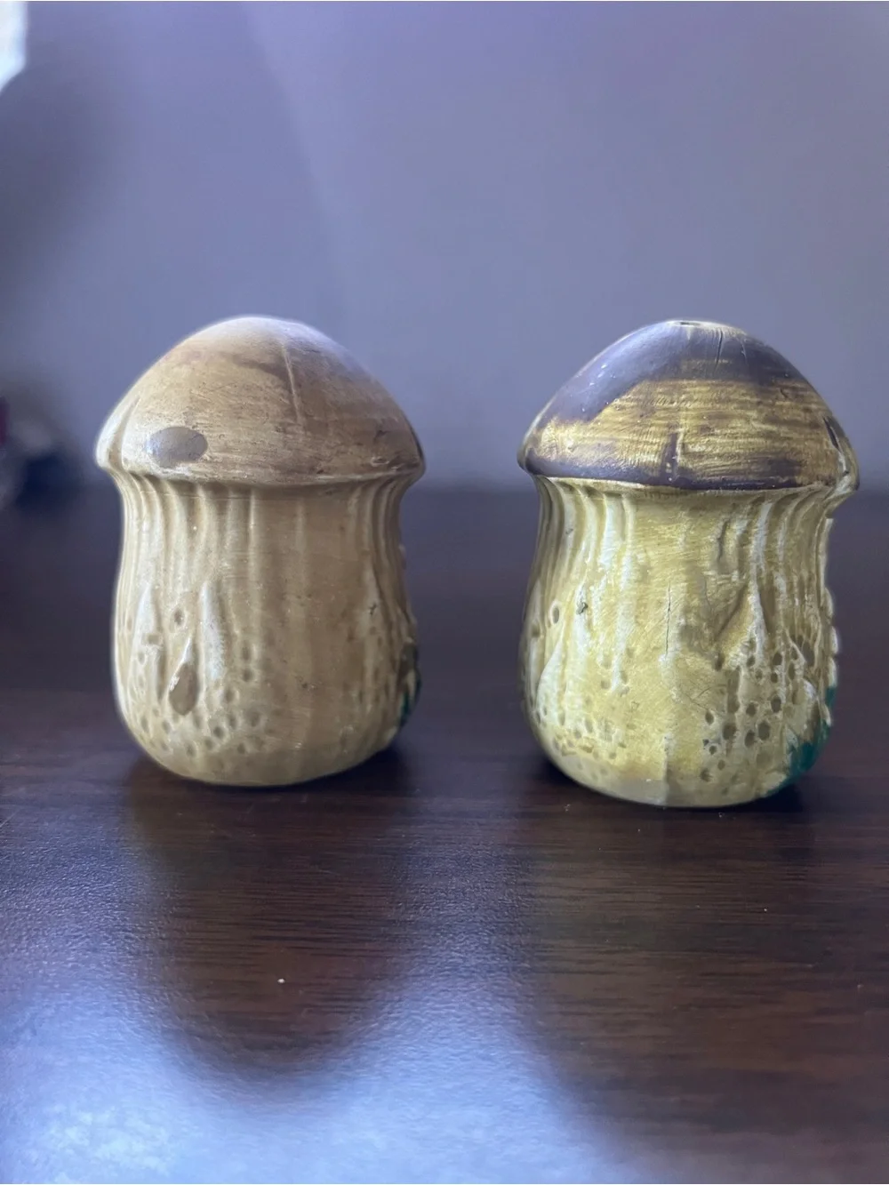 Vintage Ceramic Mushroom Salt and Pepper Shakers - Made in Japan